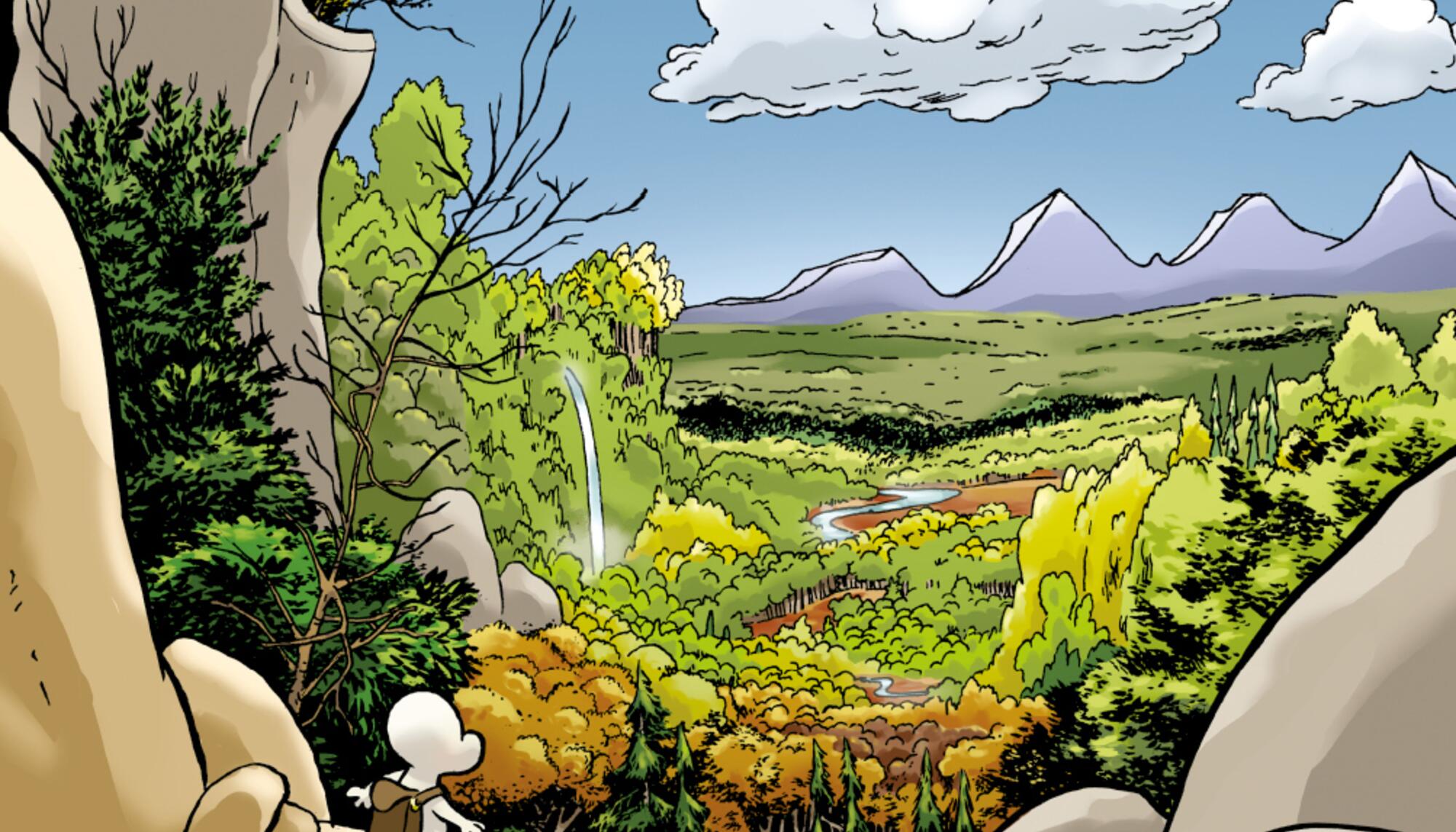 Una viñeta del cómic ‘Bone’ de Jeff Smith